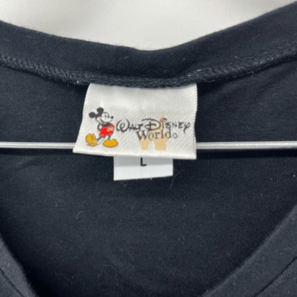 Vintage Disney World 30th Anniversary V-Neck T-Shirt Black‎ Castle Graphic - Picture 4 of 7